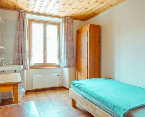 Beispiel Einzelzimmer Gruppenhaus Morgenrot in Zermatt